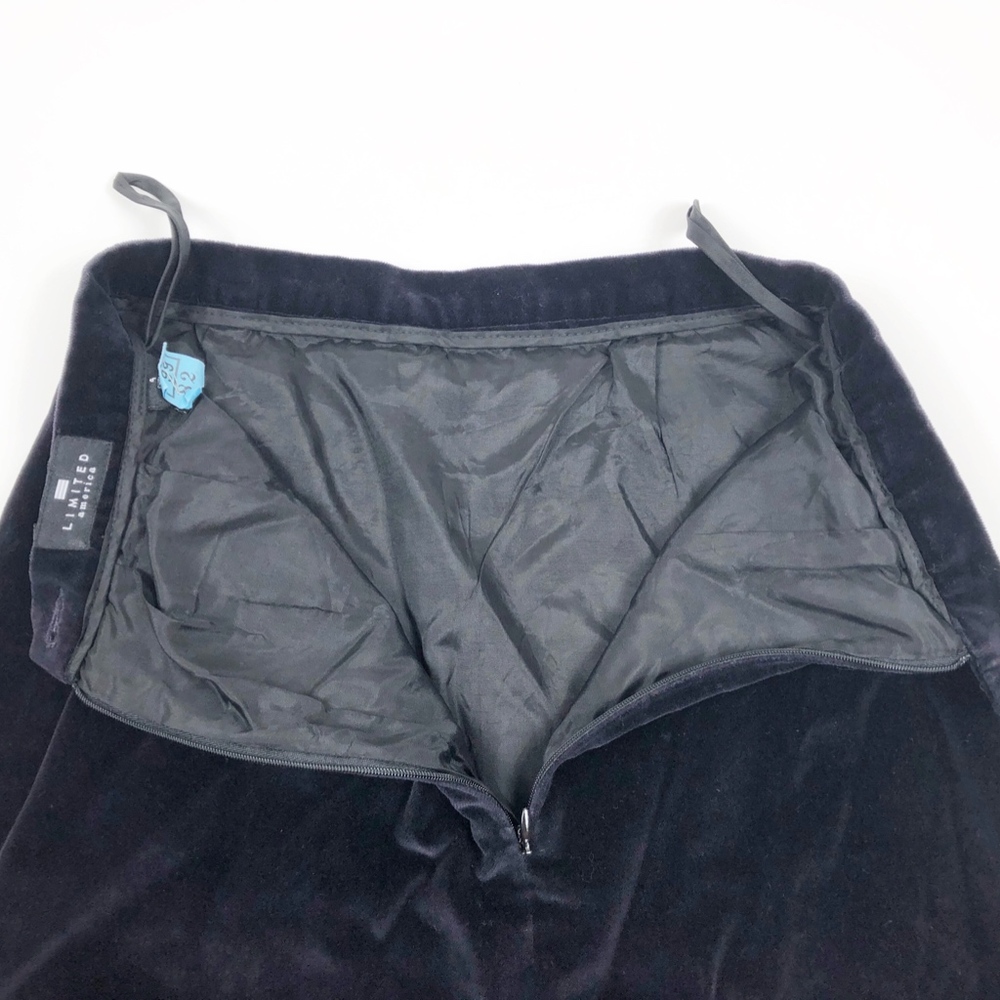 🎁3X$25🎁 Vintage Moss Dark Navy Blue Suede Skirt - Picture 4 of 4